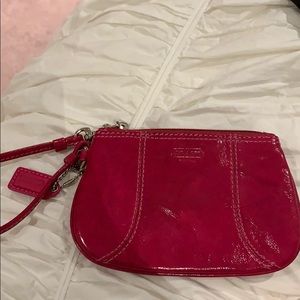 Coach pink wristlet